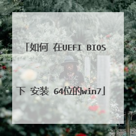 如何 在UEFI BIOS下 安装 64位的win7