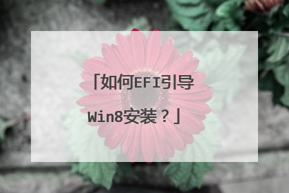 如何EFI引导Win8安装？