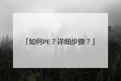 如何PE？详细步骤？