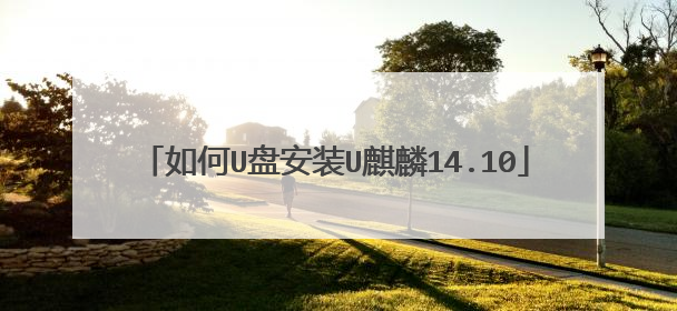 如何U盘安装U麒麟14.10