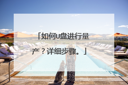 如何U盘进行量产?详细步骤。