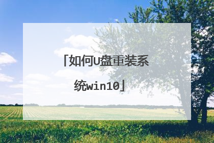 如何U盘重装系统win10