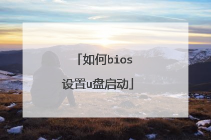 如何bios设置u盘启动