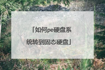 如何pe硬盘系统转到固态硬盘
