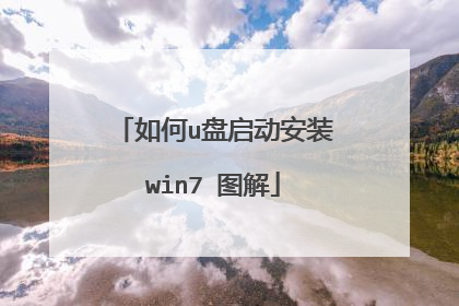 如何u盘启动安装win7 图解