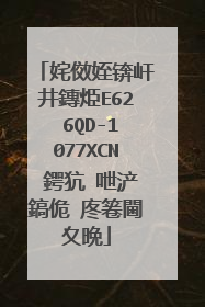 姹傚姪锛屽井鏄烥E62 6QD-1077XCN 鍔犺�呭浐鎬佹�庝箞閫夊晩