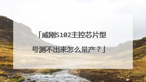 威刚S102主控芯片型号测不出来怎么量产?