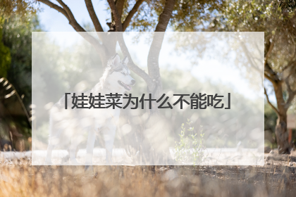 娃娃菜为什么不能吃
