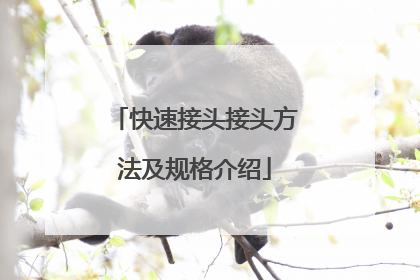 快速接头接头方法及规格介绍