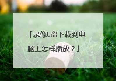录像U盘下载到电脑上怎样播放?