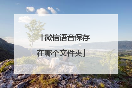 微信语音保存在哪个文件夹