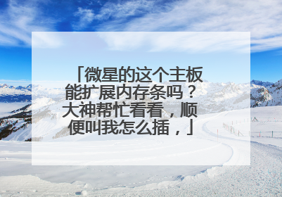 微星的这个主板能扩展内存条吗?大神帮忙看看,顺便叫我怎么插,