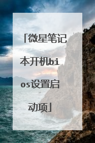 微星笔记本开机bios设置启动项