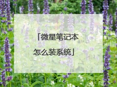 微星笔记本怎么装系统