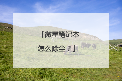 微星笔记本怎么除尘?