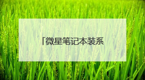 微星笔记本装系统 怎么安装