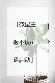 微星主板不认u盘启动