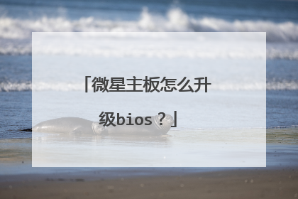 微星主板怎么升级bios?