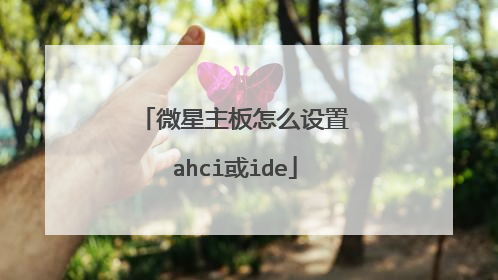 微星主板怎么设置ahci或ide