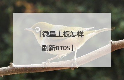 微星主板怎样刷新BIOS