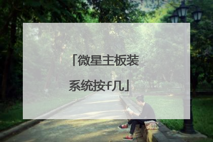 微星主板装系统按f几