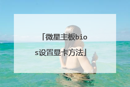 微星主板bios设置显卡方法