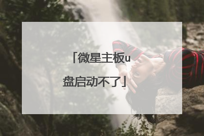 微星主板u盘启动不了