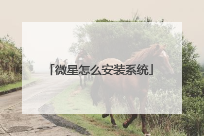 微星怎么安装系统