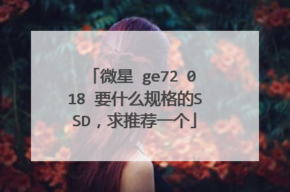 微星 ge72 018 要什么规格的SSD,求推荐一个