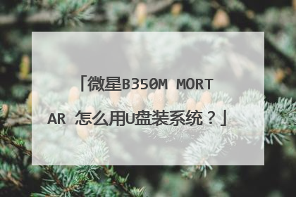 微星B350M MORTAR 怎么用U盘装系统?