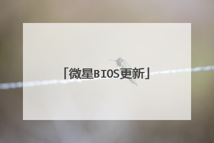 微星BIOS更新