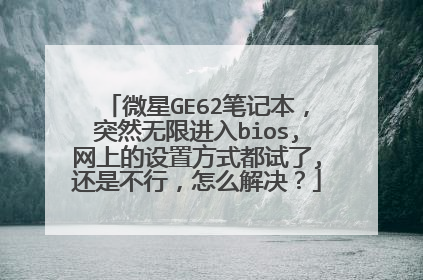 微星GE62笔记本,突然无限进入bios,网上的设置方式都试了,还是不行,怎么解决?