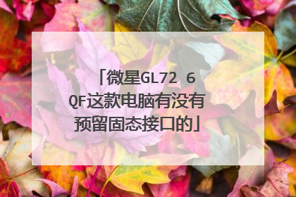 微星GL72 6QF这款电脑有没有预留固态接口的