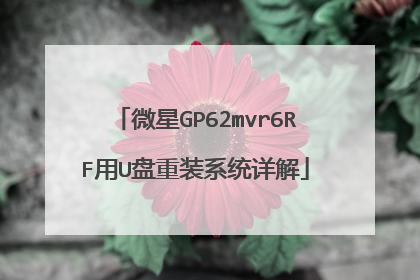 微星GP62mvr6RF用U盘重装系统详解