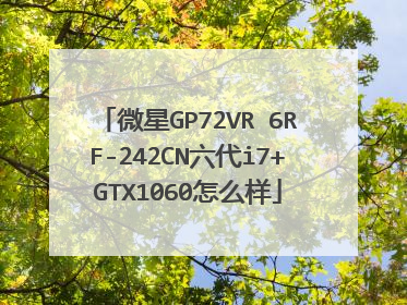 微星GP72VR 6RF-242CN六代i7+GTX1060怎么样