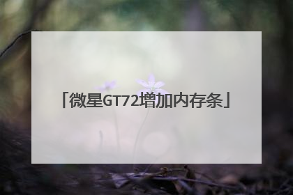 微星GT72增加内存条