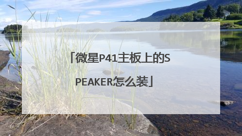 微星P41主板上的SPEAKER怎么装