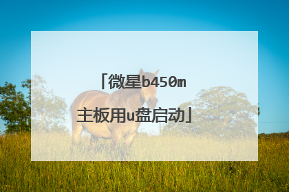 微星b450m主板用u盘启动