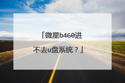 微星b460进不去u盘系统?