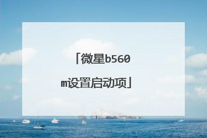 微星b560m设置启动项