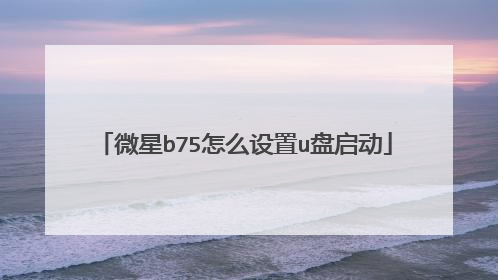 微星b75怎么设置u盘启动