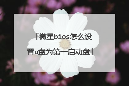微星bios怎么设置u盘为第一启动盘