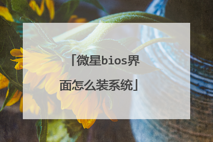 微星bios界面怎么装系统