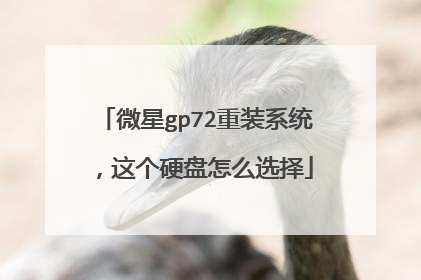 微星gp72重装系统,这个硬盘怎么选择