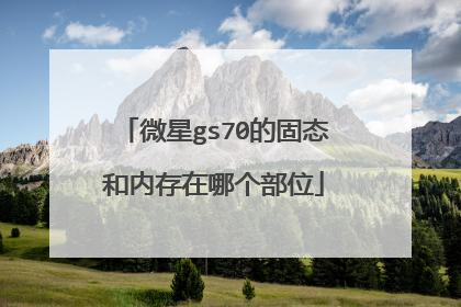 微星gs70的固态和内存在哪个部位