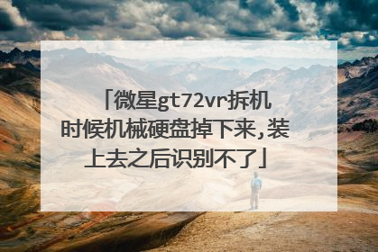 微星gt72vr拆机时候机械硬盘掉下来,装上去之后识别不了