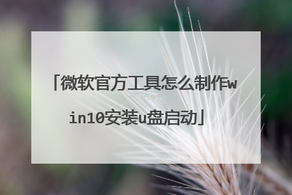 微软官方工具怎么制作win10安装u盘启动