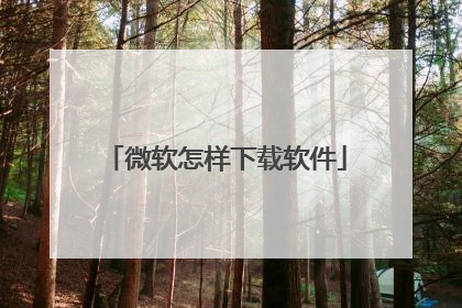 微软怎样下载软件