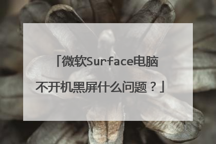 微软Surface电脑不开机黑屏什么问题?