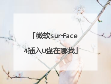 微软surface4插入U盘在哪找